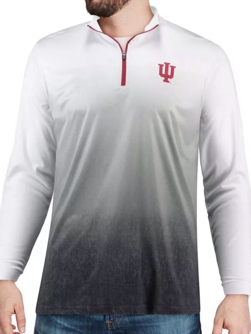 Colosseum Indiana Hoosiers Quarter Zip Men's Shirt XL Lightweight Athletic NWT